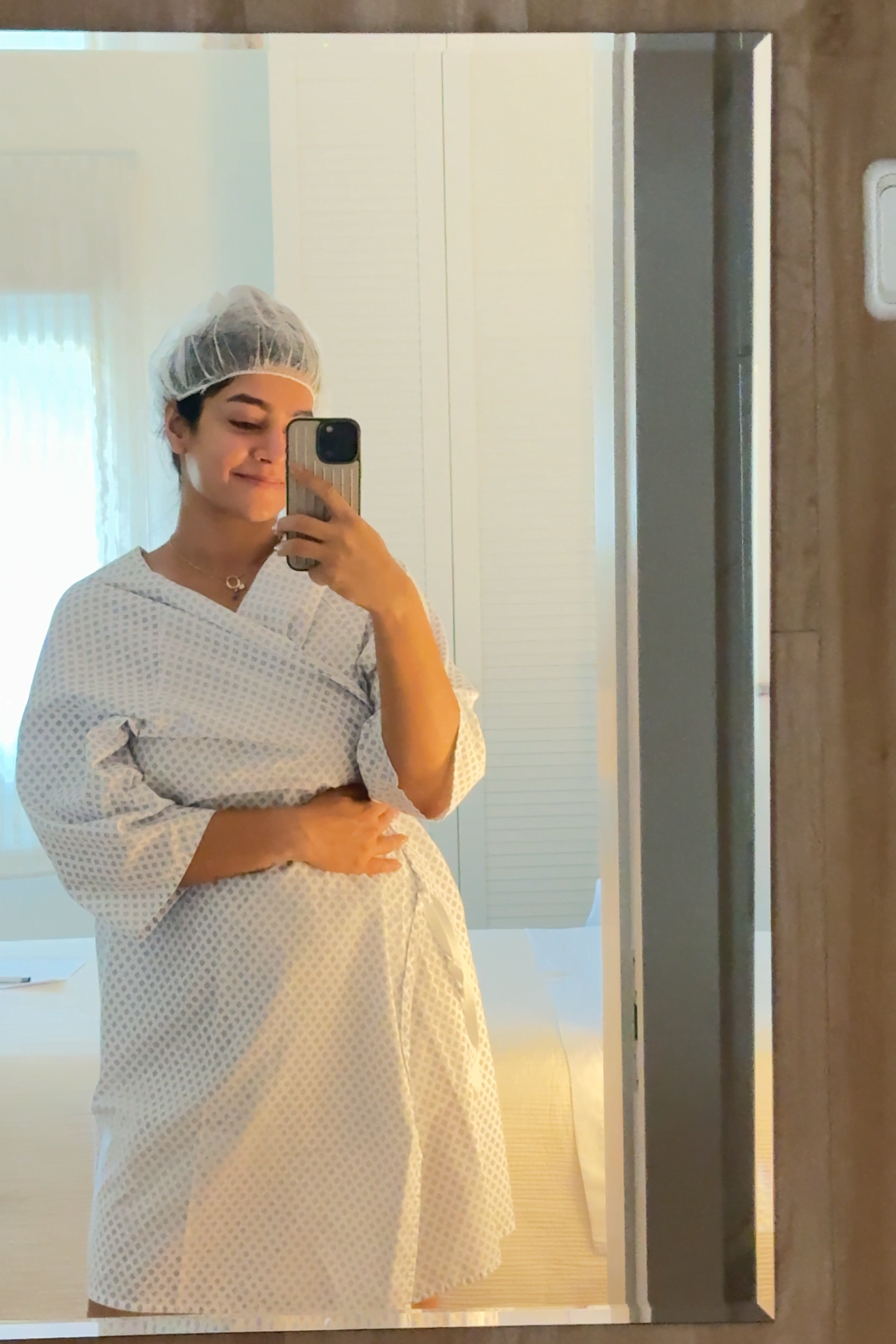 Angely Dub during her egg freezing procedure in Madrid, Spain